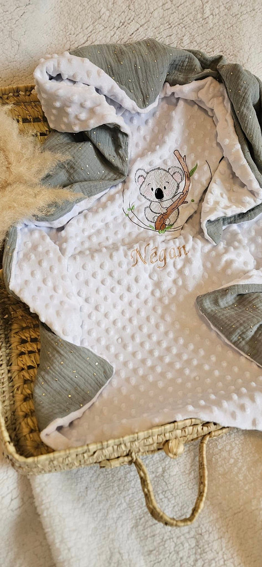 couverture bébé broder - L'atelier de Chloé