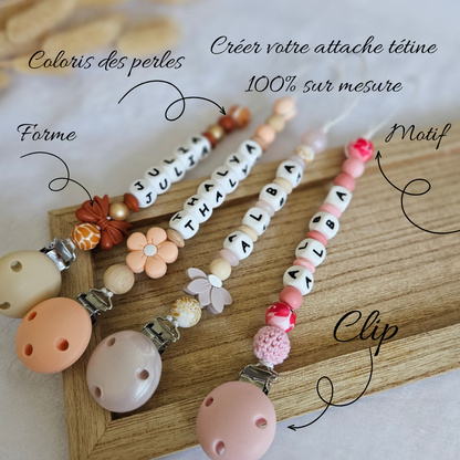Attache tétine personnalisé