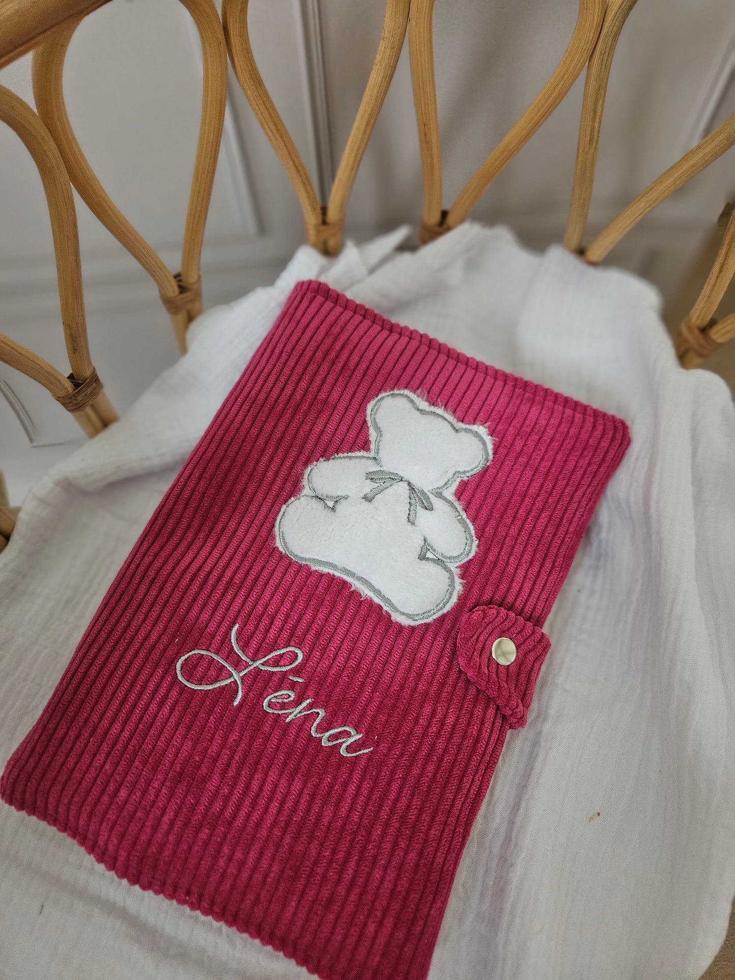 Protège carnet de santé ourson