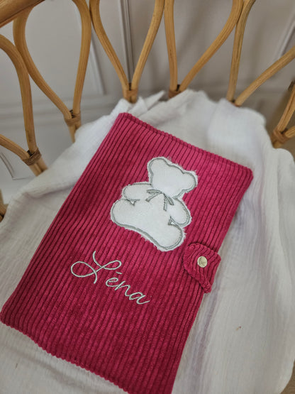 Protège carnet de santé ourson