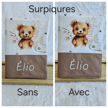 Protège carnet de santé personnalisé - L'atelier de Chloé