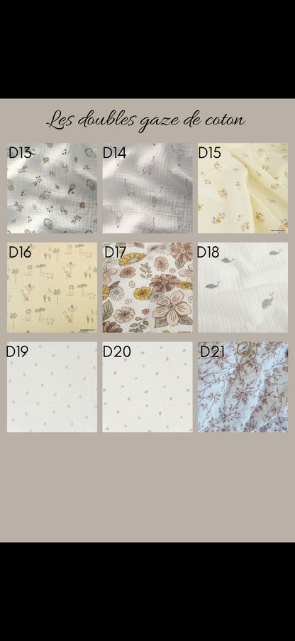 Couverture double gaze polaire - L'atelier de Chloé