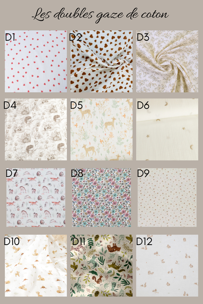 Couverture double gaze polaire - L'atelier de Chloé