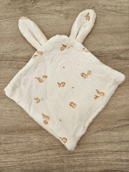 Doudou plat lapin